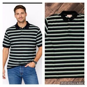 Short sleeve striped polo
